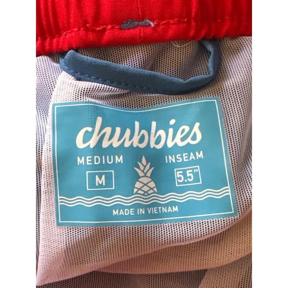 Chubbies Men's The‎ Liberties 5.5’ Swim Trunks MEDIUM NWOT